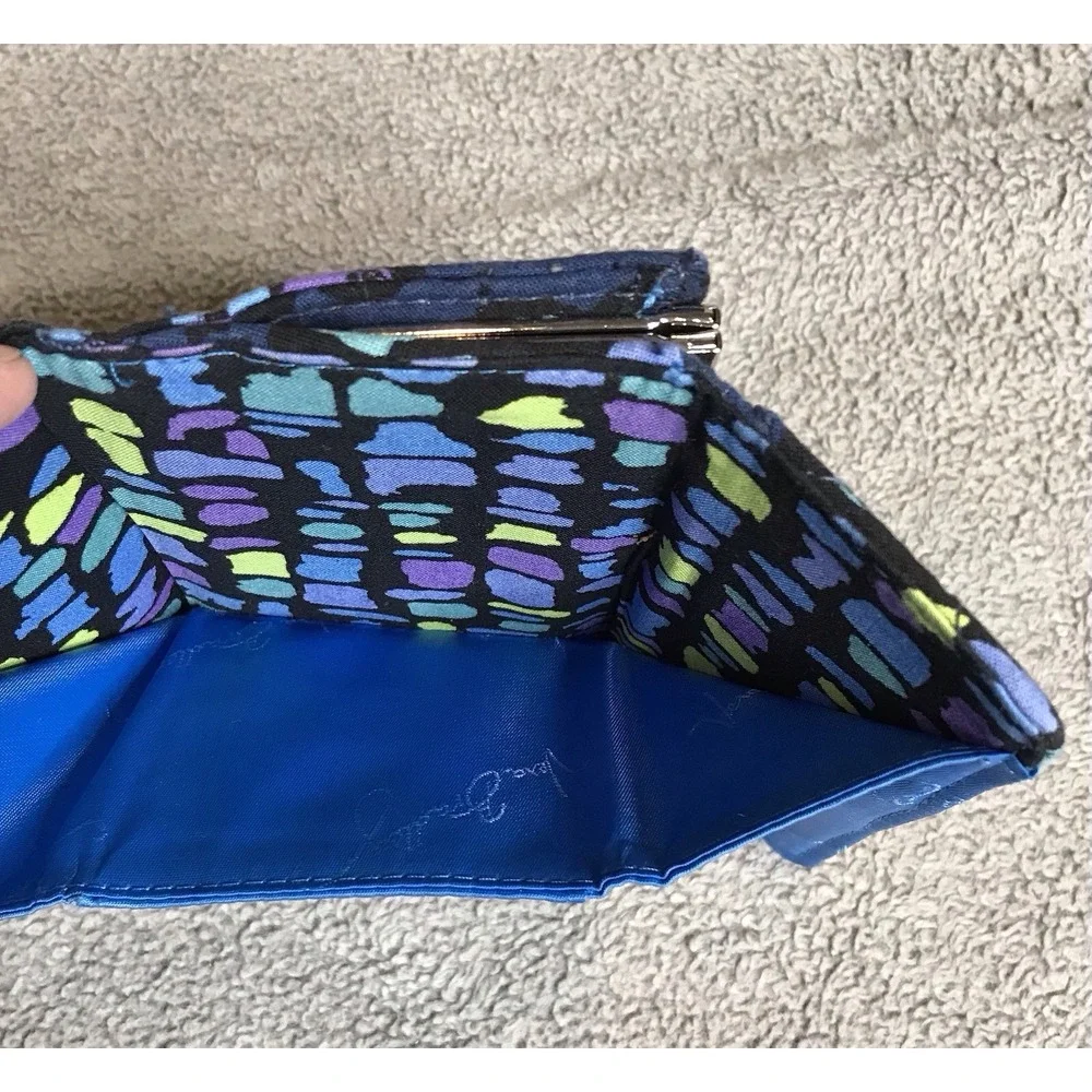 Vera Bradley‎ Indigo Pop Trifold Kisslock Quilted Wallet Coin Purse - Picture 6 of 7